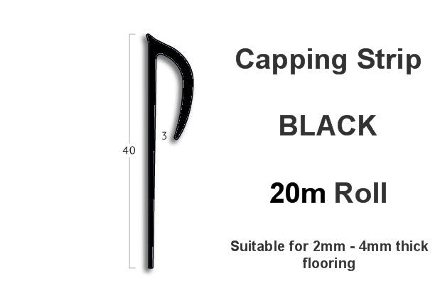 Capping Strip (20m Roll) Black Basic