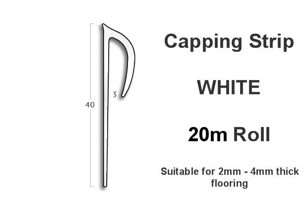 Capping Strip (20m Roll) WHITE Basic