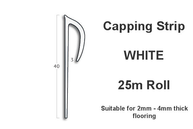 Capping Strip (25m Roll) WHITE Basic