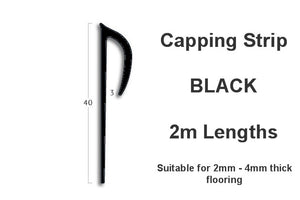 Capping Strip (2m length) Black Basic