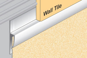 Cap Tile Strip (2m length) WHITE Plastic